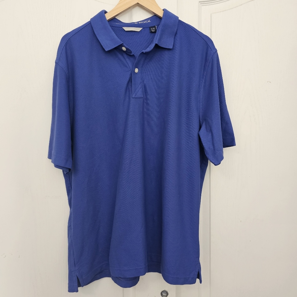Cutter And Buck Blue  Short Sleeve Break Through Polo Size Men's XL
